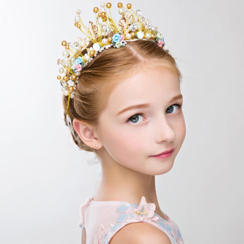 Children's Crown Princess Headdress Girl Crown Headband Cute Crystal Flower Wedding Photography Props Party Accessories, B2
Children's Crown Princess Headdress Girl Crown Headband Cute Crystal Flower Wedding Photography Props Party Accessories, B2