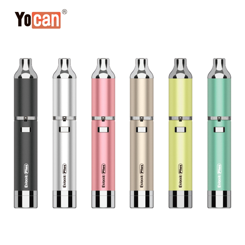 Authentic Yocan Evolve Plus Kit 1100mAh Battery Quartz Dual Coil QDC E Cigarette Kits Vape Pen All 6 Colors In stock, Multi 
Authentic Yocan Evolve Plus Kit 1100mAh Battery Quartz Dual Coil QDC E Cigarette Kits Vape Pen All 6 Colors In stock, Multi