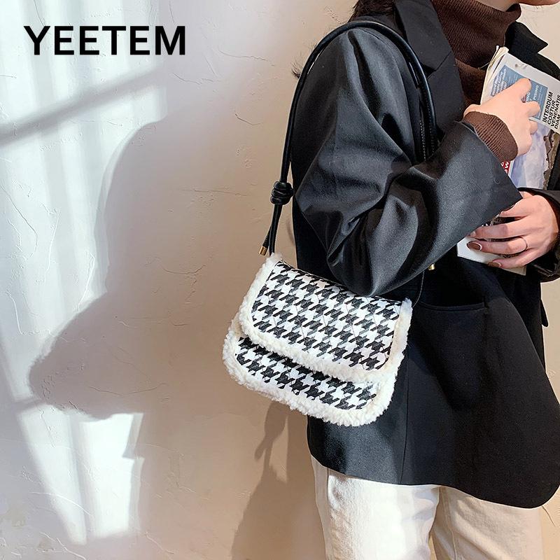 Autumn Winter Lamb Hair Women's Bag 2021 Student Casual PU Fur Retro Shoulder Messenger Bag Satchels Houndstooth, Beige
Autumn Winter Lamb Hair Women's Bag 2021 Student Casual PU Fur Retro Shoulder Messenger Bag Satchels Houndstooth, Beige