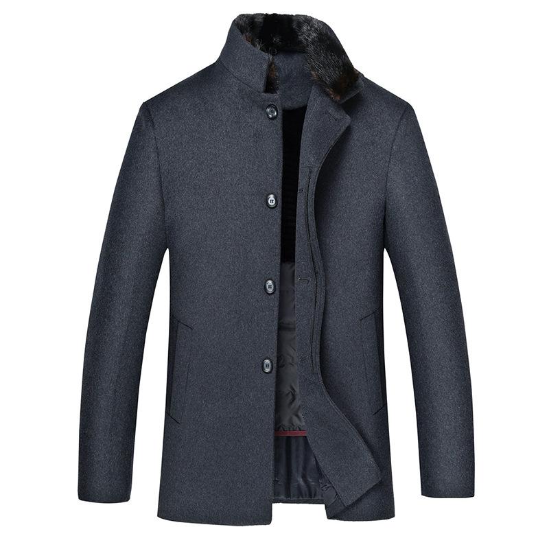 Winter 2020 new woolen coat down liner fur collar thickened windbreaker coat middle aged wool man, See chart
Winter 2020 new woolen coat down liner fur collar thickened windbreaker coat middle aged wool man, See chart