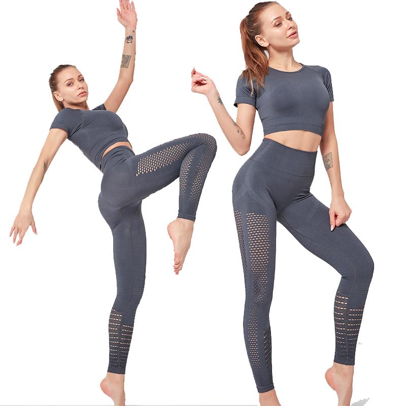 Hollow Out Seamless Yoga 2 Pieces Set Strappy Sports Bra Leggings Gym Set Workout Clothes For Women Sports Gym Athletic Wear, Black
Hollow Out Seamless Yoga 2 Pieces Set Strappy Sports Bra Leggings Gym Set Workout Clothes For Women Sports Gym Athletic Wear, Black