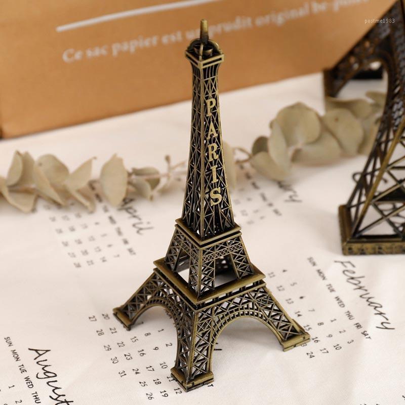 

22/25/32/38/48cm Antiques Bronze Tone Curio Paris Eiffel Tower Figurine Statue Metal Craft Vintage Model Decor For Wedding Decor1