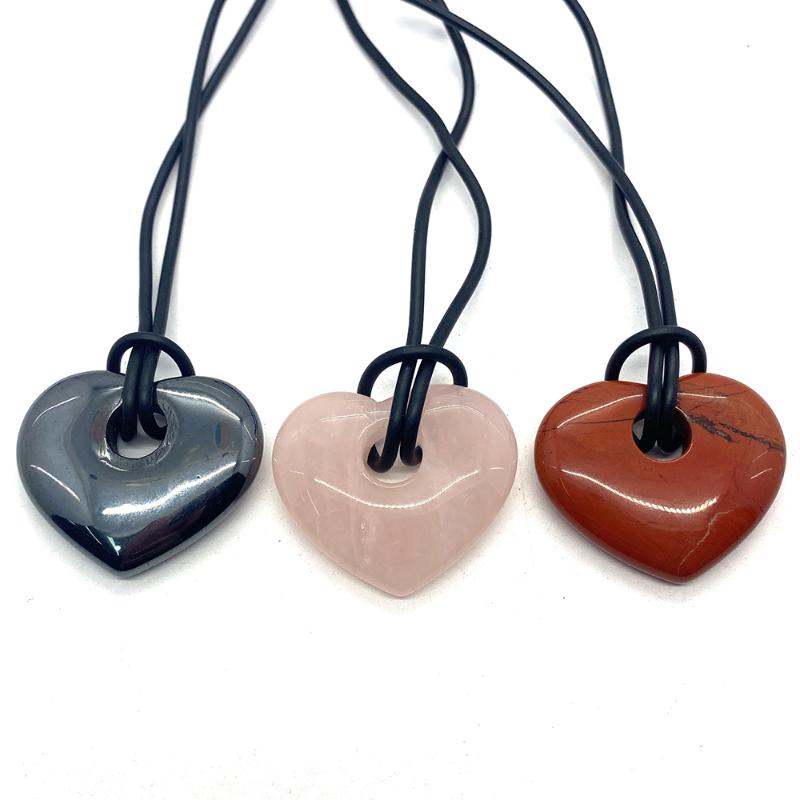 Pendant Necklaces 1strand Heart Shaped Necklace Natural Semi-precious Stone Rose Quartz 30x35mm Size 3Color Jewelry Accessions For Women, Silver
Pendant Necklaces 1strand Heart Shaped Necklace Natural Semi-precious Stone Rose Quartz 30x35mm Size 3Color Jewelry Accessions For Women, Silver