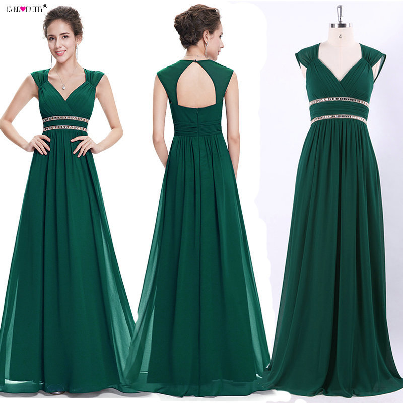 Formal Evening Dresses Long EP08697 Ever Pretty Women Elegant Navy Blue White V neck Sleeveless Empire Evening Dresses New 201114