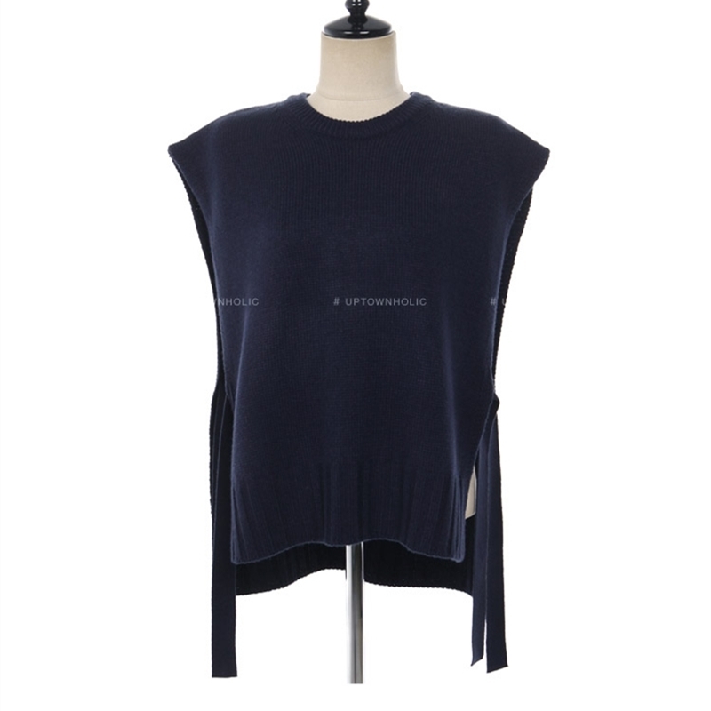 loose sleeveless sweater spring autumn Women vest sweaters knitting vest joker knitted vest wool oversize Girls Pullover 201031