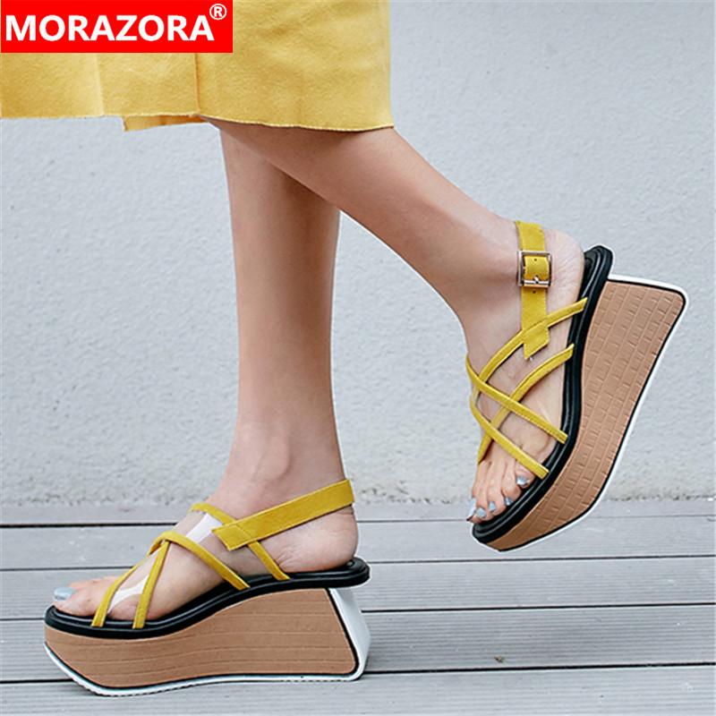 MORAZORA 2020 New Brand fashion women sandals top quality sheepskin party shoes summer platform ladies women pumps, Black
MORAZORA 2020 New Brand fashion women sandals top quality sheepskin party shoes summer platform ladies women pumps, Black