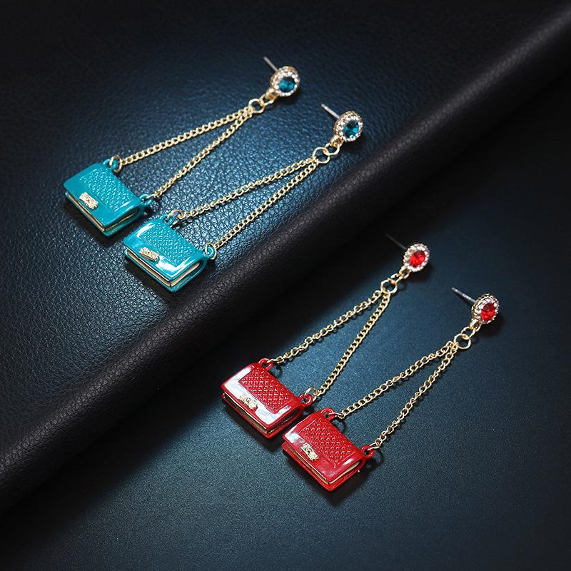 Long Tassel Small Bag Earrings Fashion Women Modern Personality Red Green Paint Drop Earrings Korean Temperament Long
Long Tassel Small Bag Earrings Fashion Women Modern Personality Red Green Paint Drop Earrings Korean Temperament Long