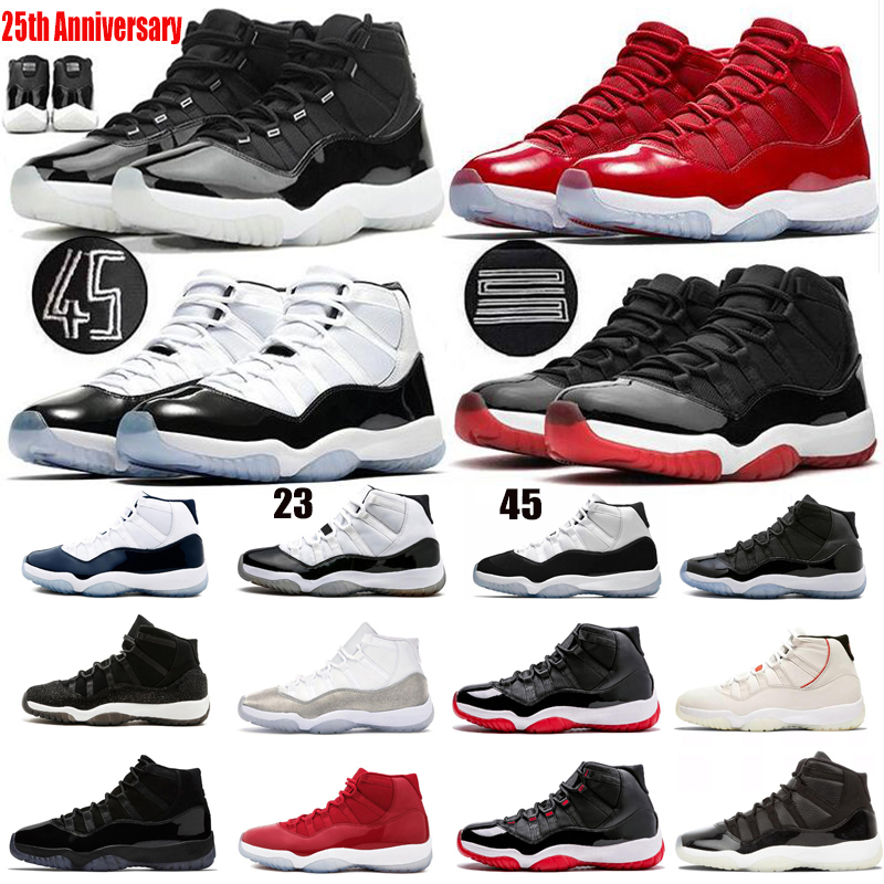 11 11s Jumpman Basketball Shoes 25th Anniversary White Bred Concord SE Metallic Gold Legend Blue Pantone Grey Snake Skin Mens Women Sneakers
11 11s Jumpman Basketball Shoes 25th Anniversary White Bred Concord SE Metallic Gold Legend Blue Pantone Grey Snake Skin Mens Women Sneakers
