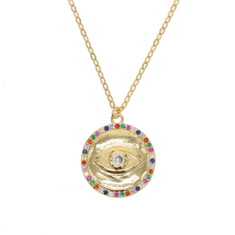 Pendant Necklaces Colorful Cz Rainbow Turkish Evil Eye Necklace Gold Filled Fashion Women Dainty Black Engrave Wedding Jewelry
Pendant Necklaces Colorful Cz Rainbow Turkish Evil Eye Necklace Gold Filled Fashion Women Dainty Black Engrave Wedding Jewelry