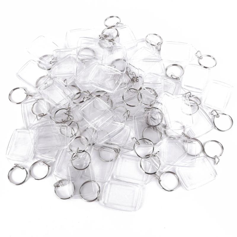 Keychains 50 Piece Acrylic Keychain For Passport Picture Po Blank Keyrings