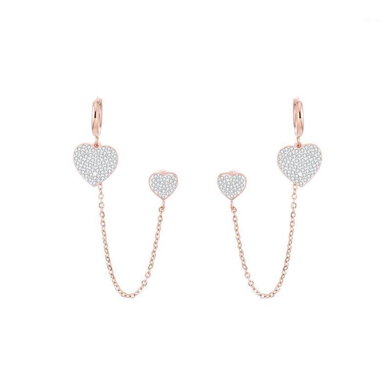 Pretty Heart Hoop Earrings Fashion Women Rose Gold Stainless Steel Jewelry Thin Tassel Chain Stud Earring Romantic Friends Gifts1
Pretty Heart Hoop Earrings Fashion Women Rose Gold Stainless Steel Jewelry Thin Tassel Chain Stud Earring Romantic Friends Gifts1