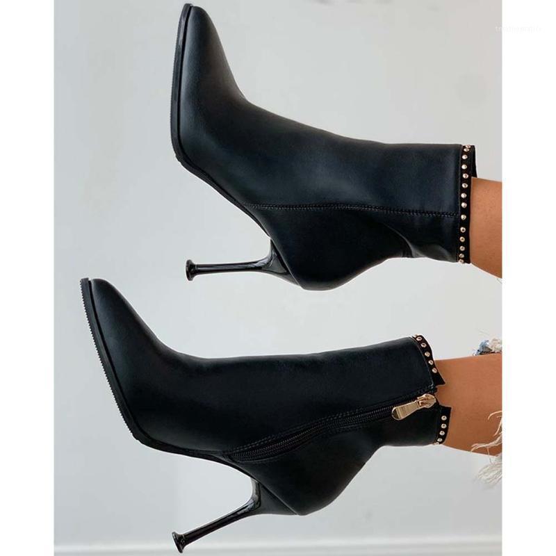INS hot sale girls pointed toe ankle boots zipper high heels rivet boots women black thin heel autumn shoes woman1
INS hot sale girls pointed toe ankle boots zipper high heels rivet boots women black thin heel autumn shoes woman1