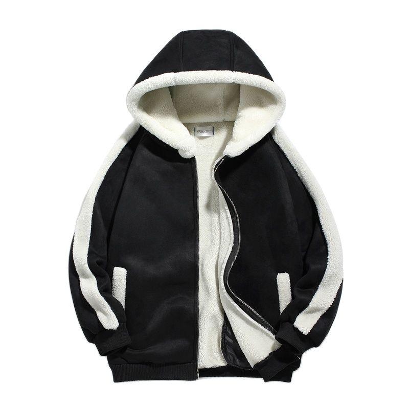 Men's Jackets Winter Warm Coats Men Hooded Thick Fleece Jacket Mens Casual Outerwear Fashion Patchwork Lamb Wool Parka Plus Size, Black;brown
Men's Jackets Winter Warm Coats Men Hooded Thick Fleece Jacket Mens Casual Outerwear Fashion Patchwork Lamb Wool Parka Plus Size, Black;brown