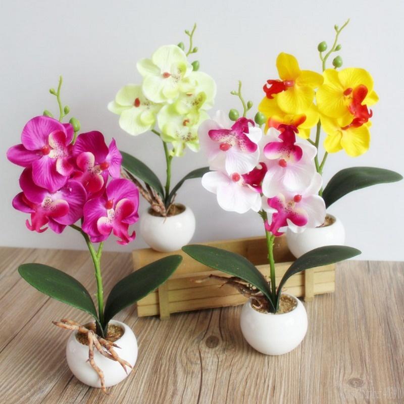Real touch Artificial Butterfly Orchid flower Bonsai Silk Plastic Moth Phalaenopsis for Wedding Home Decoration Fake Flowers Pot, White 1 set
Real touch Artificial Butterfly Orchid flower Bonsai Silk Plastic Moth Phalaenopsis for Wedding Home Decoration Fake Flowers Pot, White 1 set