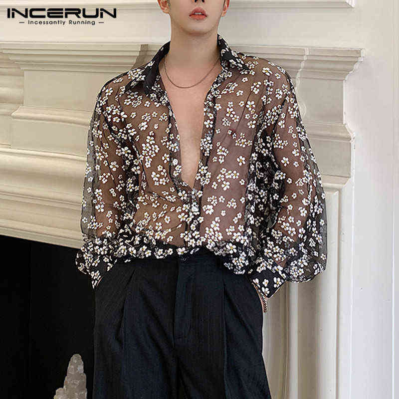 Fashion Men Mesh Shirt Transparent Long Sleeve Printed Lapel Loose Streetwear Blouse Party Clubwear Casual Casmia S- INCERUN W220216, Black
Fashion Men Mesh Shirt Transparent Long Sleeve Printed Lapel Loose Streetwear Blouse Party Clubwear Casual Casmia S- INCERUN W220216, Black