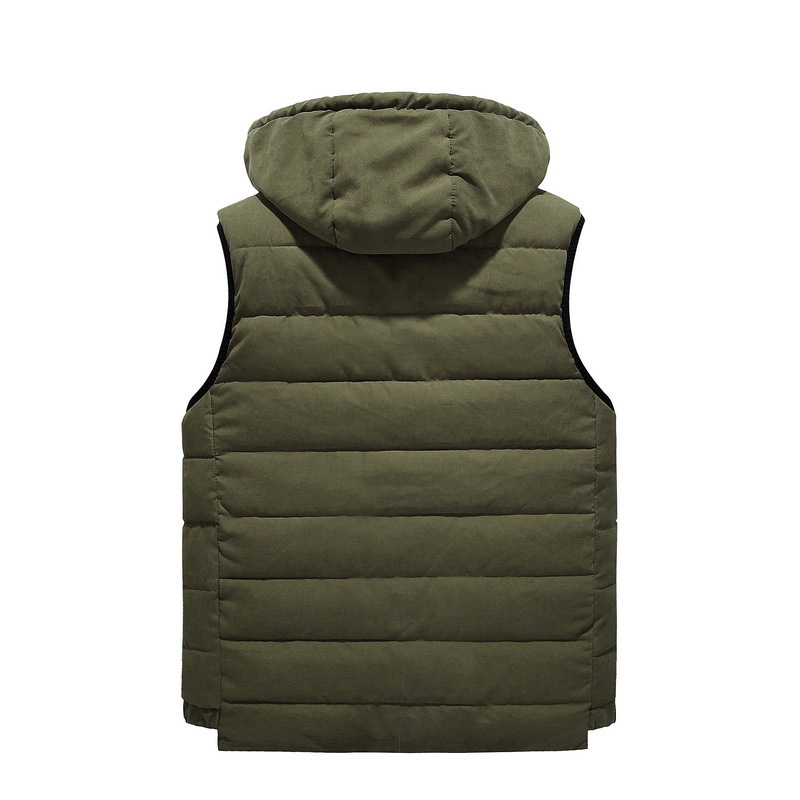 Men 4Xl-8Xl Parka Hooded Vest Winter Autumn New Thick Warm Casual Windbreaker Baggy Padded Outerwear Waistcoat Sleeveless Jacket 201126