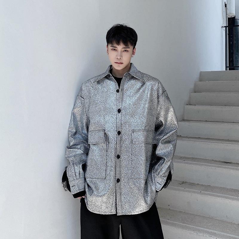 Male Streetwear Hio Hop Shirt Men Coating Fabric Long Sleeve Casual Loose Hairstylist Fashion Shirt Coat Stage Clothing, 2345 blue
Male Streetwear Hio Hop Shirt Men Coating Fabric Long Sleeve Casual Loose Hairstylist Fashion Shirt Coat Stage Clothing, 2345 blue