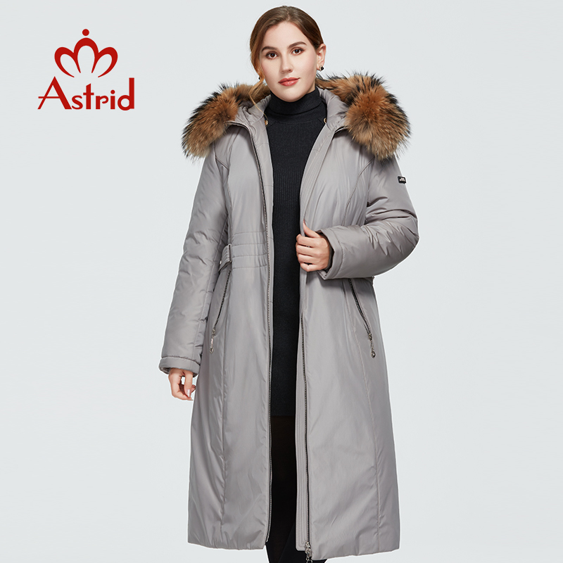 Astrid Winter Women's coat women long warm parka fashion Jacket with raccoon fur hood large sizes female clothing 3570 201214