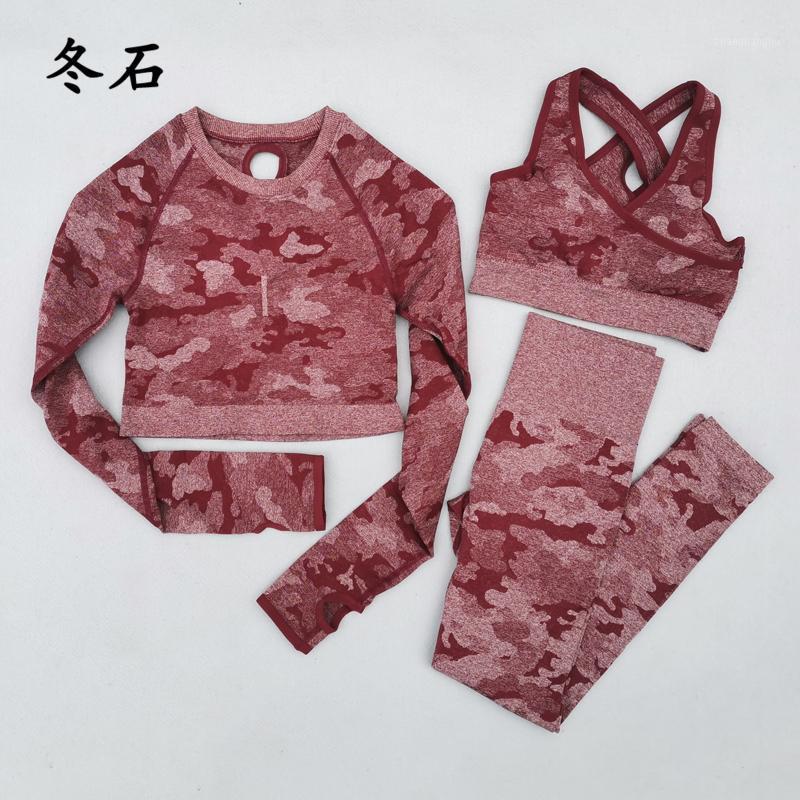 2020 New Camo Seamless Yoga Set Sports Wear Women Fitness Clothing Gym Leggings+Sport Bra+Long Sleeve Crop Top Sports Suits1, Wine red bra
2020 New Camo Seamless Yoga Set Sports Wear Women Fitness Clothing Gym Leggings+Sport Bra+Long Sleeve Crop Top Sports Suits1, Wine red bra