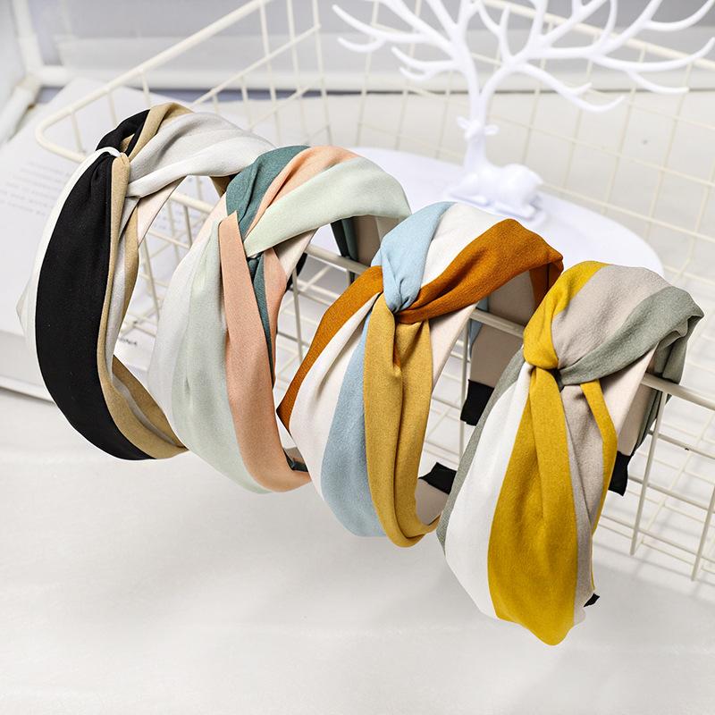 2020 Summer Women's Headband Solid Color Cross Knot Lady Rainbow Women Wide-Brimmed Stripe Hairband Bezel Girls Hair Accessories
2020 Summer Women's Headband Solid Color Cross Knot Lady Rainbow Women Wide-Brimmed Stripe Hairband Bezel Girls Hair Accessories