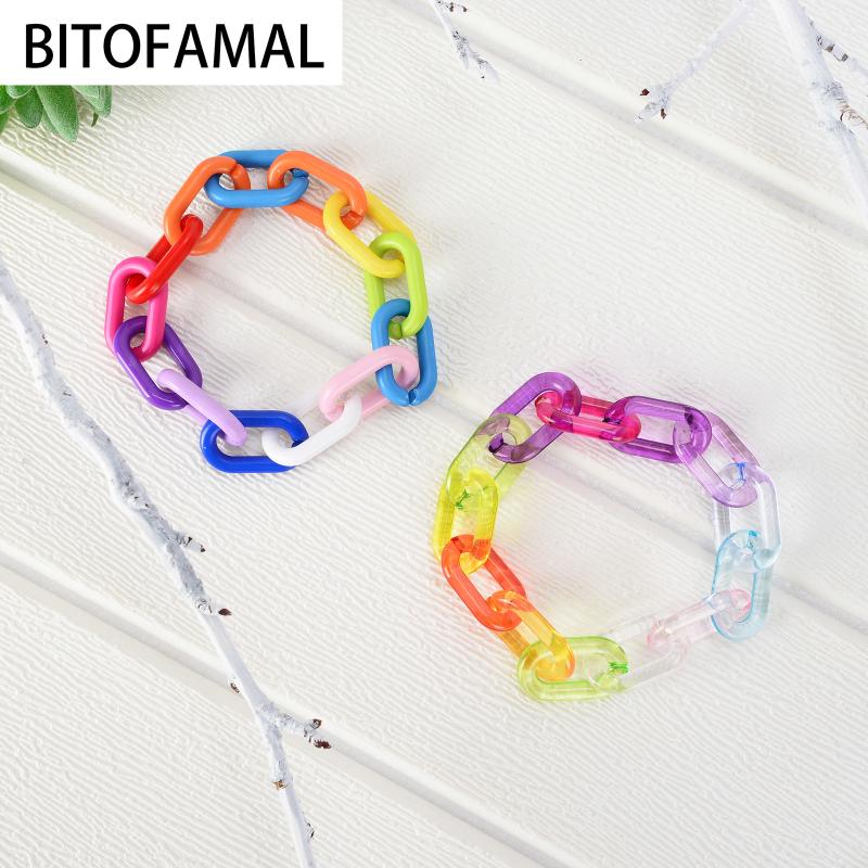 Korean Style Fashion Transparent Solid Acrylic Plastic Bracelet Rainbow Color for Women Trendy 2 Styles Girl Good Gifts
Korean Style Fashion Transparent Solid Acrylic Plastic Bracelet Rainbow Color for Women Trendy 2 Styles Girl Good Gifts