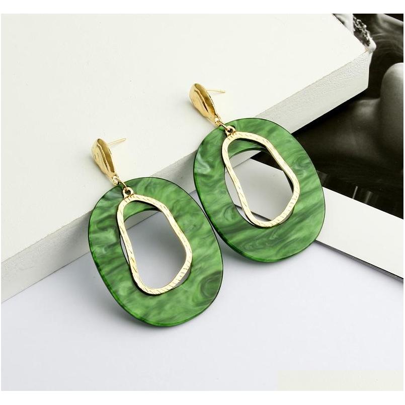 Dangle Chandelier Fashion Irregular Acrylic Earring For Women Geometric Hollow Out Statement Long Dangle Earrings Summer sqcEIL dhseller2010