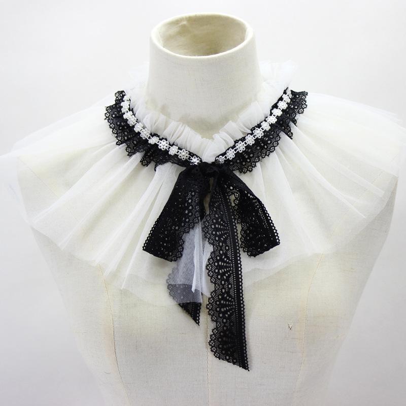 Lace Stand Fake Collars Vintage Mesh White Half Shirt Blouse Women False Collar Bowknots Formal Party Detachable Collar Decor
Lace Stand Fake Collars Vintage Mesh White Half Shirt Blouse Women False Collar Bowknots Formal Party Detachable Collar Decor