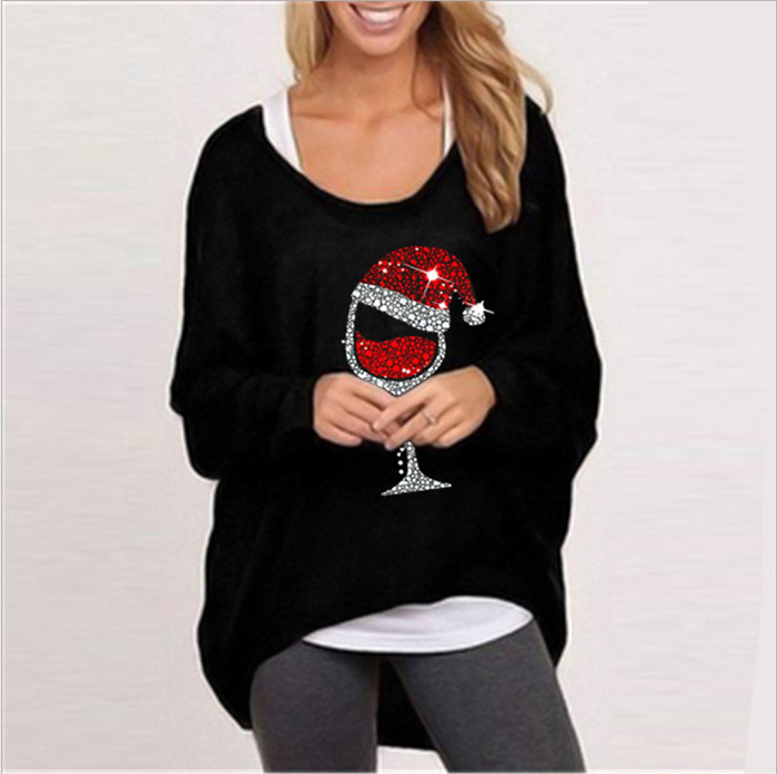 Loose Irregular T Shirts Womens O Neck Long Sleeve Pullover Top Spring Autumn Fall Casual Christmas Women T Shirts, White
Loose Irregular T Shirts Womens O Neck Long Sleeve Pullover Top Spring Autumn Fall Casual Christmas Women T Shirts, White