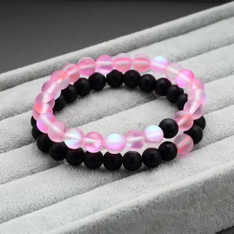 Natural Stone Strand Couples Bracelet Carnelian Round Beads Pink and Black Yoga Chakra Mala Bracelet For Lovers Charm
Natural Stone Strand Couples Bracelet Carnelian Round Beads Pink and Black Yoga Chakra Mala Bracelet For Lovers Charm