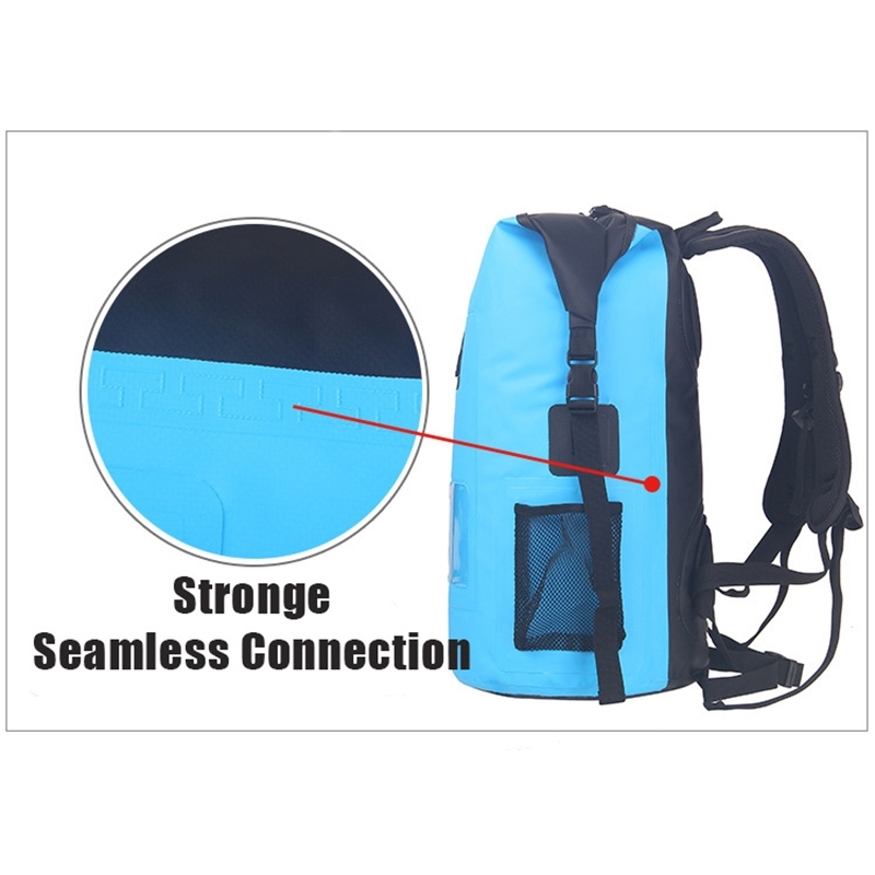 30L Outdoor Waterproof Swimming Bag Backpack Bucket Dry Sack Storage Bag Rafting Sports Kayaking Canoeing Travel Waterproof Bag LJ201124
