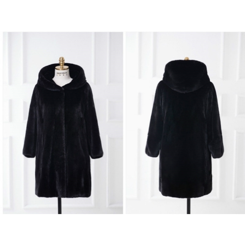 Long Faux Fur Coat Women's Autumn And Winter New Coats Women's Hot Sale Black Plus Size Plush Coat Warm Fur Jacket 201029