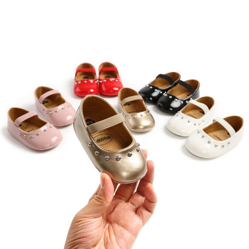 Newborn Baby Girl Shoes Rivet Princess PU Leather Shoes Non-slip First Walkers Soft Bottom Non-slip Toddler -18M, Black
Newborn Baby Girl Shoes Rivet Princess PU Leather Shoes Non-slip First Walkers Soft Bottom Non-slip Toddler -18M, Black