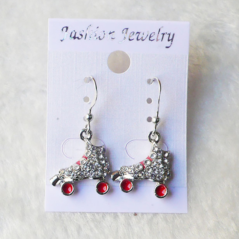 Softball Yellow Rhie Baseball Stud Earrings - Sier Chandelier Crystal Bg, Fastpitch Sport Fashion with Packaging 4