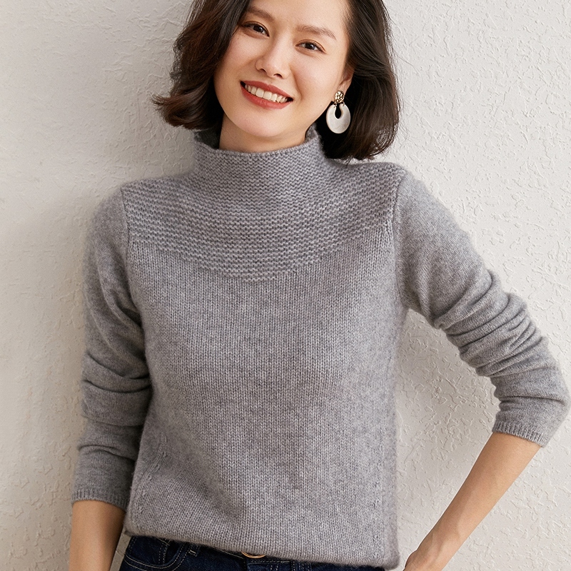 Female winter autumn 100% thick cashmere solid pullover high fashion women's sweater soft jumper, Lanhui
Female winter autumn 100% thick cashmere solid pullover high fashion women's sweater soft jumper, Lanhui