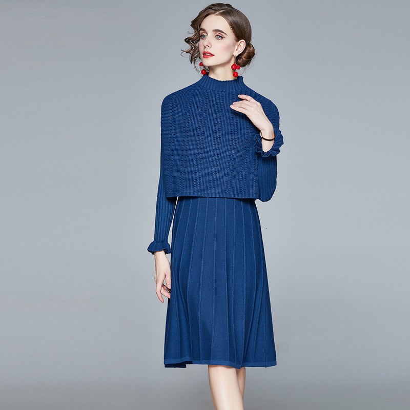 Women's Solid Knit Shirt Assemblies Mock Neck Vest Flare Sleeve at Knee Height the Line Dressed As Female Match Sets for Winter Woman GOM5, Blue
Women's Solid Knit Shirt Assemblies Mock Neck Vest Flare Sleeve at Knee Height the Line Dressed As Female Match Sets for Winter Woman GOM5, Blue