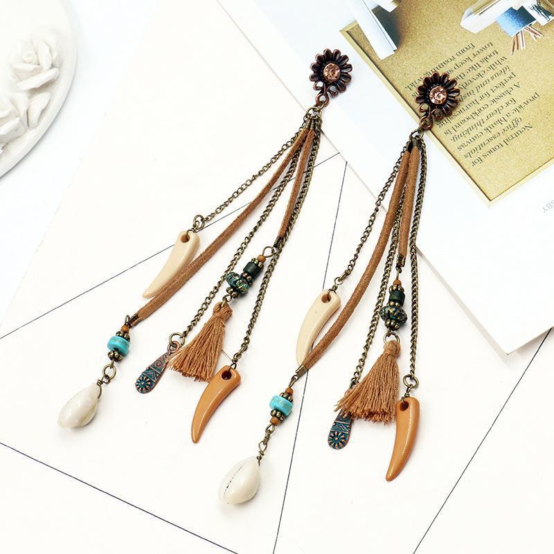 Bohemia Long Tassel Women Drop Earrings Natural Shell Charm Cotton Summer Beach Hanging Earring Fashion Party Ear Jewelry1
Bohemia Long Tassel Women Drop Earrings Natural Shell Charm Cotton Summer Beach Hanging Earring Fashion Party Ear Jewelry1