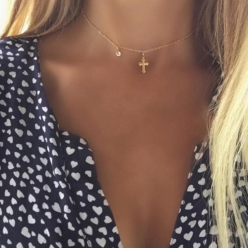 New Cross Necklace Women Gold Chain Pendant Choker Necklace Fashion Jewelry for Girls Gifts X061
New Cross Necklace Women Gold Chain Pendant Choker Necklace Fashion Jewelry for Girls Gifts X061