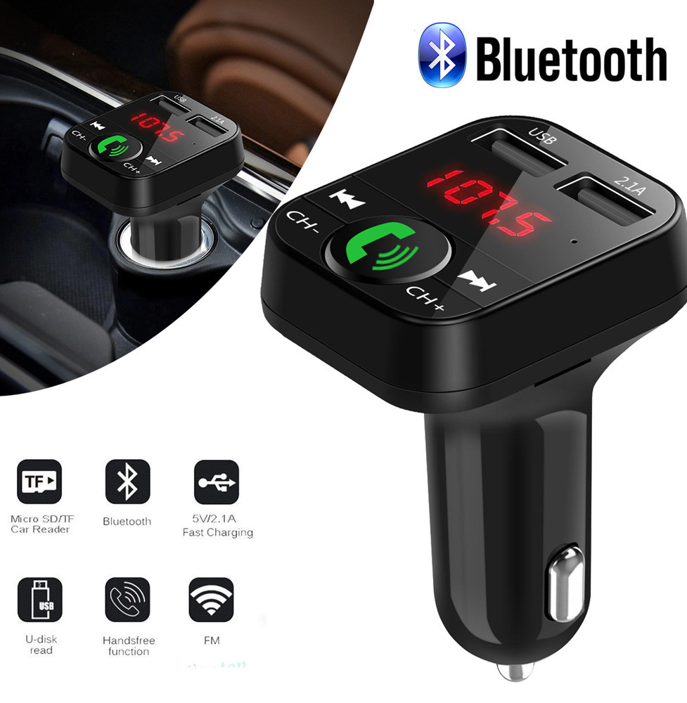Bluetooth 5.0 FM Transmitter Car MP3 Player Dual USB 2.1A Fast Charger Car Music Player FM Modulator Audio Frequency Radio 
Bluetooth 5.0 FM Transmitter Car MP3 Player Dual USB 2.1A Fast Charger Car Music Player FM Modulator Audio Frequency Radio