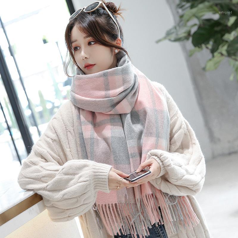 Scarves Korean Plaid Wool Scarf For Women Neck Warmer Winter Shawls And Wraps Ladies Large Cashmere Capes Foulard Femme Echarpe1
Scarves Korean Plaid Wool Scarf For Women Neck Warmer Winter Shawls And Wraps Ladies Large Cashmere Capes Foulard Femme Echarpe1