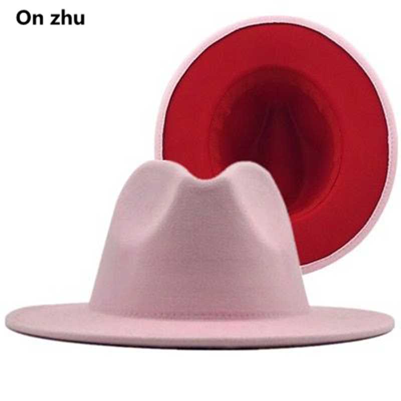 Pink Red Patchwork Wool Felt Jazz Fedora Hat Women Unisex Wide Brim Panama Party Trilby Cowboy Cap Men Gentleman Wedding Hat, Black
Pink Red Patchwork Wool Felt Jazz Fedora Hat Women Unisex Wide Brim Panama Party Trilby Cowboy Cap Men Gentleman Wedding Hat, Black