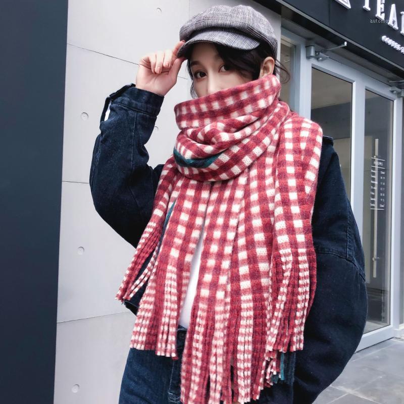 Woolen Scarf Female Winter Plaid Korean Wild Warmth Tassel Scarf Shawl Dual-Use Thick And Super Long Women Cape Shawl Poncho1
Woolen Scarf Female Winter Plaid Korean Wild Warmth Tassel Scarf Shawl Dual-Use Thick And Super Long Women Cape Shawl Poncho1