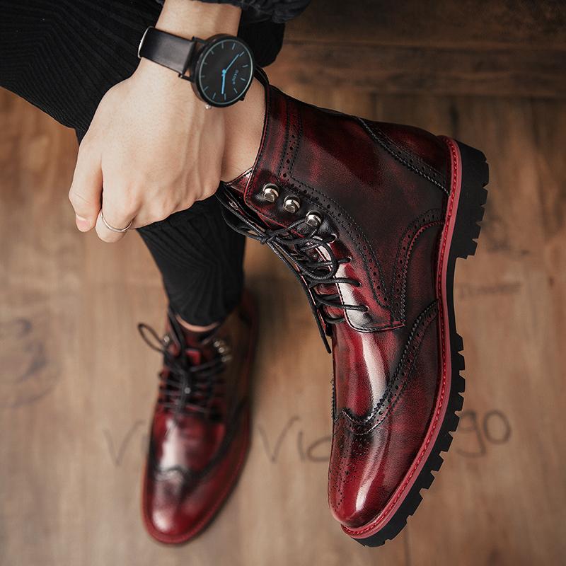 Fashion Men Boots New Arrivals Vintage Leather Boots Shoes Men Winter Lace-up Men's Ankle Plus Size 48 Leather Shoes, Blue
Fashion Men Boots New Arrivals Vintage Leather Boots Shoes Men Winter Lace-up Men's Ankle Plus Size 48 Leather Shoes, Blue