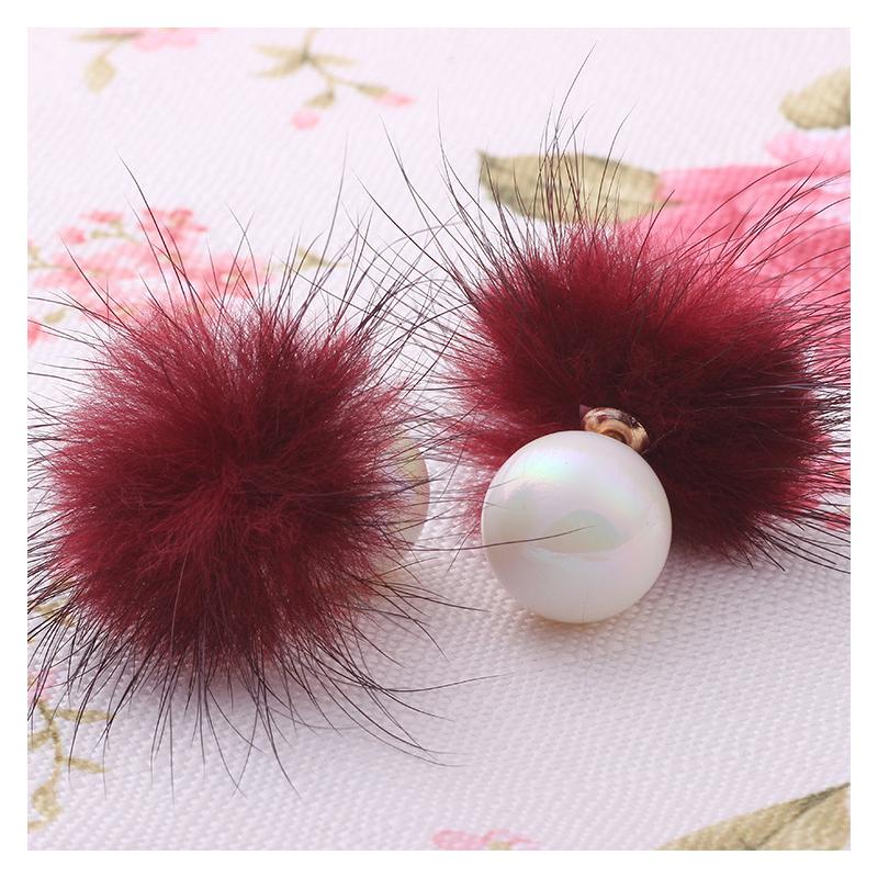 Stud Fluffy Pom Earring Brincos Para As Mulheres Pearl Earrings Feather Women Ear Jewelry 10Colors
Stud Fluffy Pom Earring Brincos Para As Mulheres Pearl Earrings Feather Women Ear Jewelry 10Colors