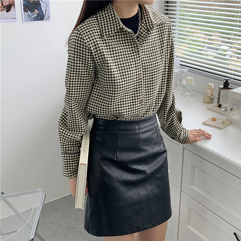 2021 New Women Long Sleevetops and Blouse Spring Plaid Shirt Office Lady Casual Clothes Blusas K351, A small plover case
2021 New Women Long Sleevetops and Blouse Spring Plaid Shirt Office Lady Casual Clothes Blusas K351, A small plover case