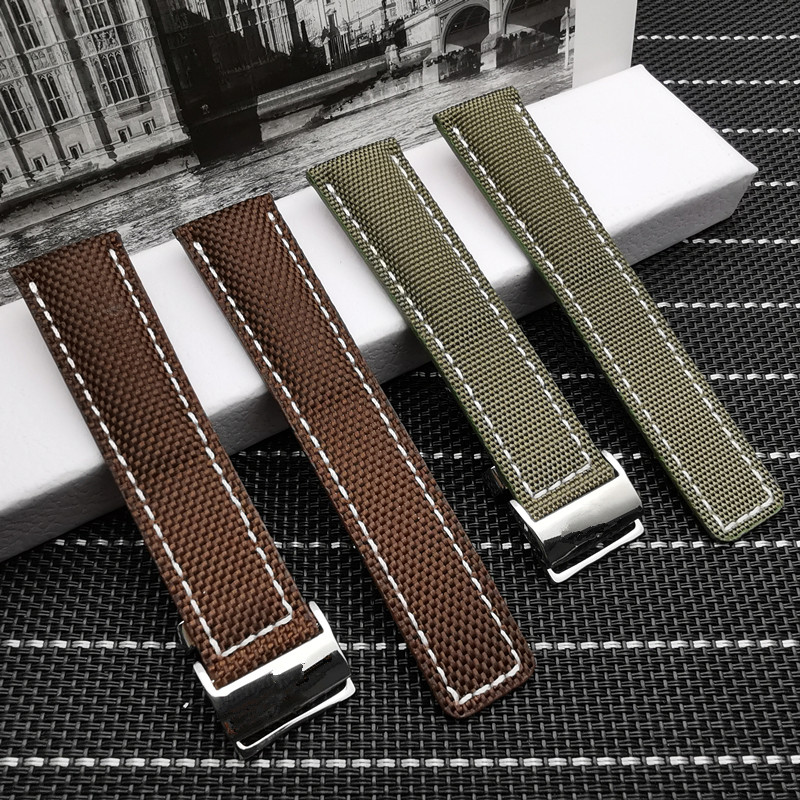 Top Quality 22mm Nylon Nylon with Leather Strap Watchband For Fit Brei-tling watch Strap for NAVITIMER WORLD Avenger/navitimer, Black;brown
Top Quality 22mm Nylon Nylon with Leather Strap Watchband For Fit Brei-tling watch Strap for NAVITIMER WORLD Avenger/navitimer, Black;brown