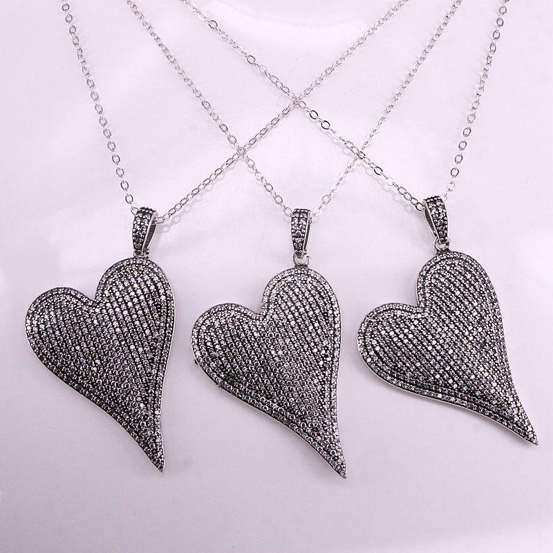 4PCS, CZ Cubic Zirconia High Quality Genuine Vintage Silver Color Heart Pendant Necklace For Women Jewelry Party Gift
4PCS, CZ Cubic Zirconia High Quality Genuine Vintage Silver Color Heart Pendant Necklace For Women Jewelry Party Gift