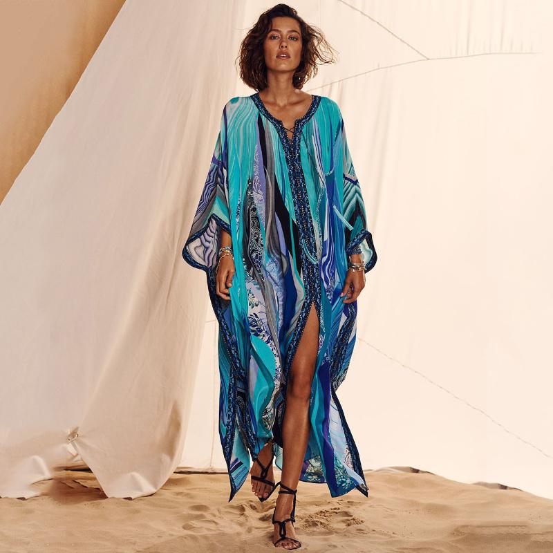 2021 Black Bohemian Printed Dress Split Summer Beach Dress Three Quarter Women Clothes Plus Size Beachwear Maxi N1238
2021 Black Bohemian Printed Dress Split Summer Beach Dress Three Quarter Women Clothes Plus Size Beachwear Maxi N1238