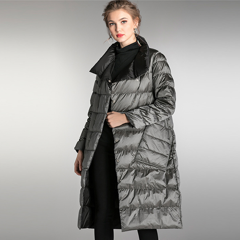 2021 New Women Winter Coat 90% White Long Double-sided Down Female Parka Jacket T3AQ, Blue.
2021 New Women Winter Coat 90% White Long Double-sided Down Female Parka Jacket T3AQ, Blue.