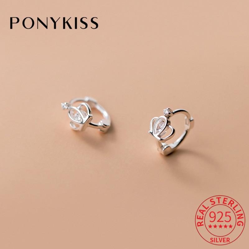 PONYKISS Romantic 925 Sterling Silver Hollow Crown Zircon huggie Hoop Earrings for women Party Accessory wholesale Gift
PONYKISS Romantic 925 Sterling Silver Hollow Crown Zircon huggie Hoop Earrings for women Party Accessory wholesale Gift