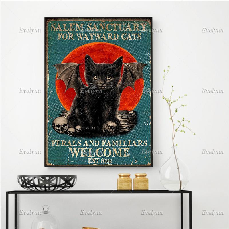 Paintings Black Cat Salem Sanctuary For Wayward Cats Ferals And Familiars Welcome Poster Witch Art Prints Home Decor Canvas FloatingFrame
Paintings Black Cat Salem Sanctuary For Wayward Cats Ferals And Familiars Welcome Poster Witch Art Prints Home Decor Canvas FloatingFrame